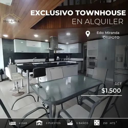 Alquiler De Townhouse En El Hatillo Parque Oripoto