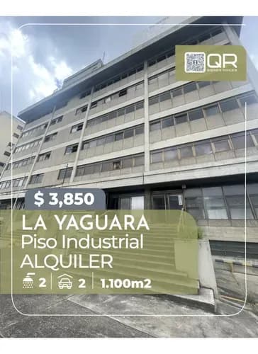 Qr Bienes Raíces Ccs Alquila Piso Industrial En Av. Ppal. La Yaguara Con Doble Ascensor De Carga