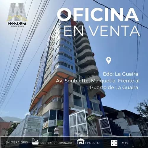 Oficina En Venta En Maiquetía En Obra Gris Edificio Frente Al Puerto De La Guaira