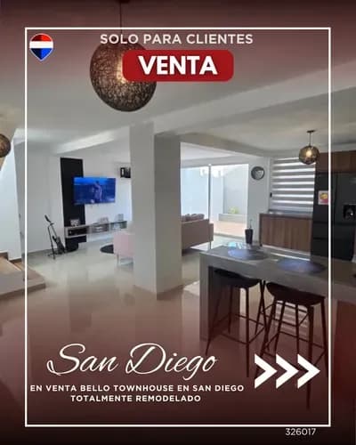 En Venta Bello Townhouse En San Diego Totalmente Remodelado 326017