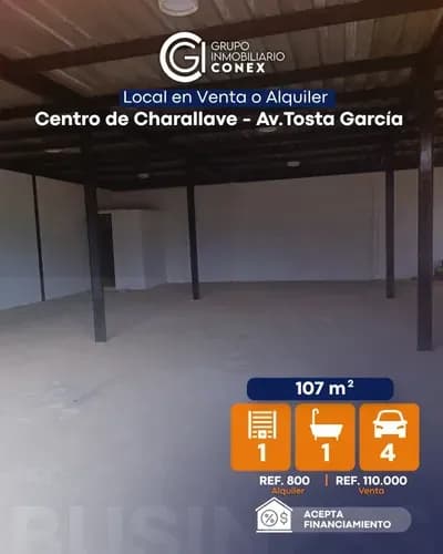 Se Vende O Alquila Local Comercial 107m2 Centro Charallave 0374