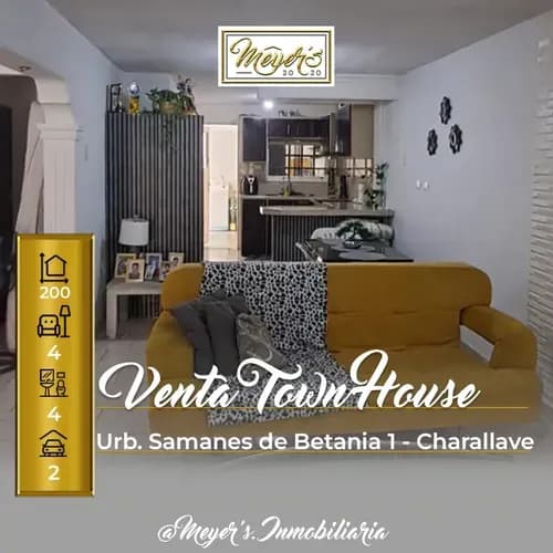 Venta De Townhouse Con Anexo Independiente, Ubicado En La Urb. Samanes De Betania 1 - Charallave