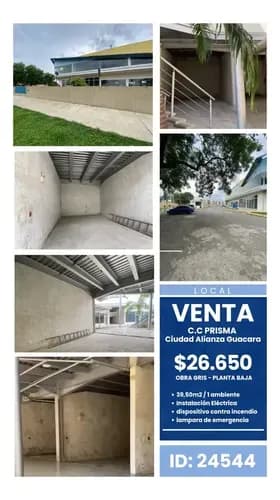 En Venta Local En Obra Gris Ubicado En Cc Prisma Ciudad Alianza Guacara. Julian Acosta 189.