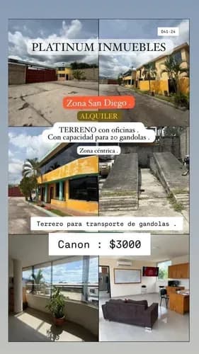 Ez Platinum Solocliente Alquila : Ubicación San Diego . Zona: Céntrico . Acceso Rápido A La Autopista . Terreno Para Transporte De Góndolas. Con Capacidad