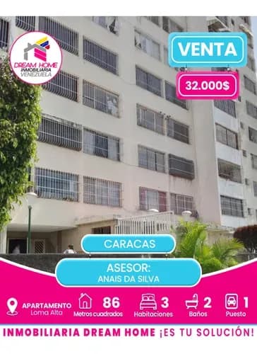 Apartamento En Venta Loma Alta Caracas