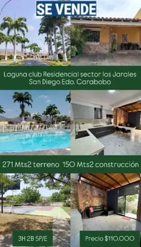 Tree002 Ofrece En Venta Casa En Conjunto Privado Laguna Club Residencias, San Diego, Estado Carabobo.