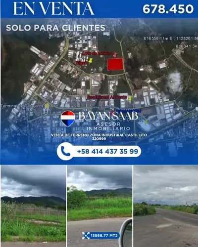Venta De Terreno Zona Industrial Castillito 320999