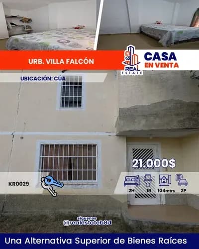 Townhouse En Venta Urbanización Villa Falcón-cúa