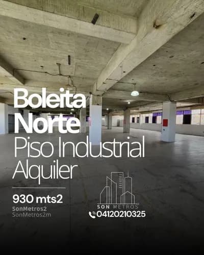 Piso Industrial Oficina Deposito Alquiler Boleita Norte 930 Mts2. Sonmetros2