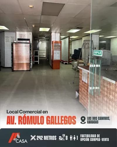 Local Comercial Av Ròmulo Gallegos. 242 Mts2. Acceso Calle.