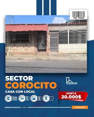 Casa Con Local En Ocumare Del Tuy - Sector Corocito - Edo. Miranda