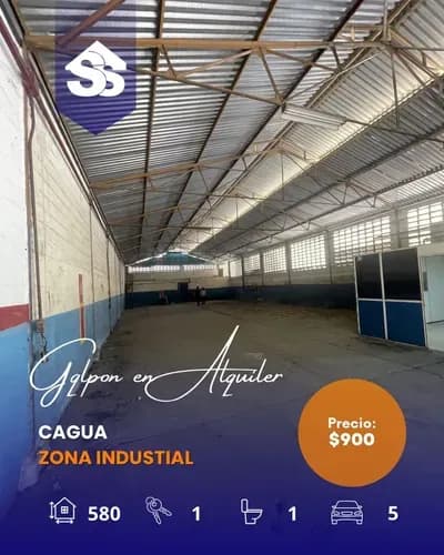 Código: E. D.-020 Inmobilia Ss Presenta Este Galpón En Alquiler En La Zona Industrial De Cagua. Perfecto Para Operaciones.