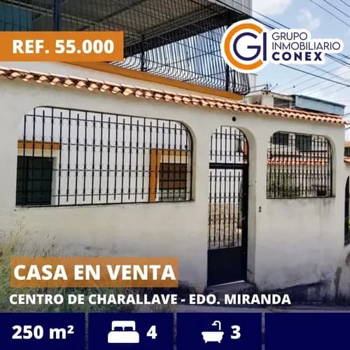 Se Vende Casa 250m2 4h/ 3b Centro De Charallave- Edo. Miranda 5683