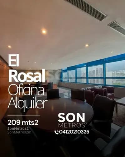 Oficina Amoblada Alquiler El Rosal 209 Mts2. Sonmetros2