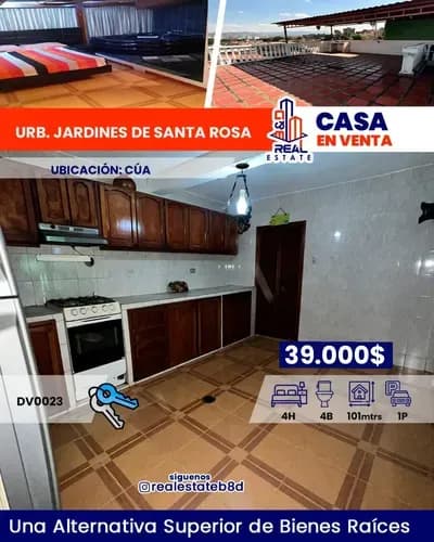 En Venta Casa Urb. Jardines De Santa Rosa - Cúa