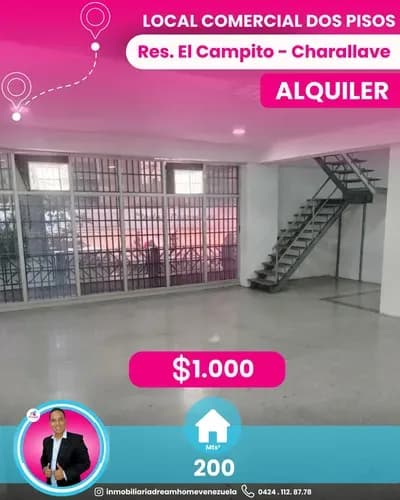 Local Comercial Dos Pisos En Alquiler Res. El Campito Charallave