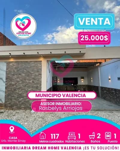 Casa En Venta Urb. Monte Sinay. Parroquia Miguel Peña Municipio Valencia