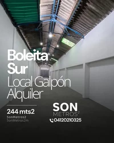 Galpón Local Alquiler Boleita Sur 244 Mts2. Sonmetros2