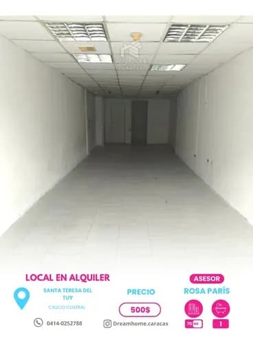 Local Comercial En Alquiler En Santa Teresa Del Tuy - Casco Central
