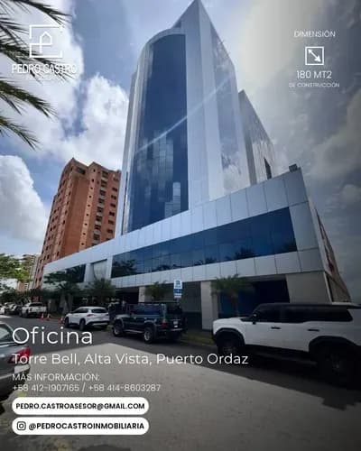 Venta De Oficina Céntrica Frente De Orinoquia, Torre Empresarial Bell, Los Samanes, Guayana
