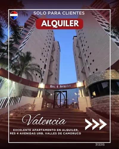 Excelente Apartamento En Alquiler, Res 4 Avenidas Urb. Valles De Camoruco 313315