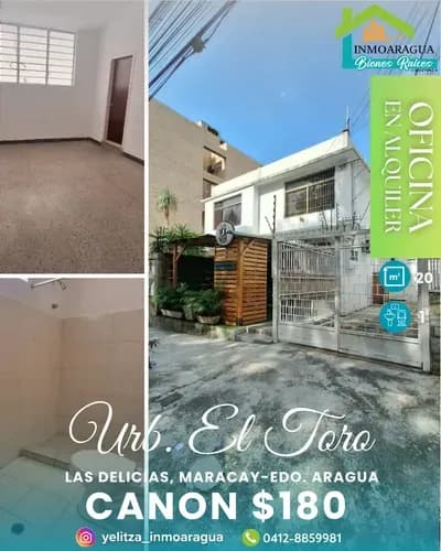 Alquiler De Oficina 20 Mts2/ Urb. El Toro,las Delicias/ Yp1390