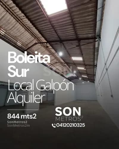Galpón Local Alquiler Boleita Sur 844 Mts2. Sonmetros2