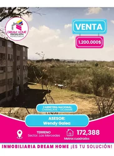 Terreno En Venta Sector. Las Mercedes. Carretera Nacional Charallave - Ocumare
