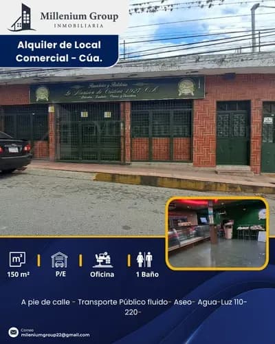 Alquiler De Local Comercial Centro De Cúa
