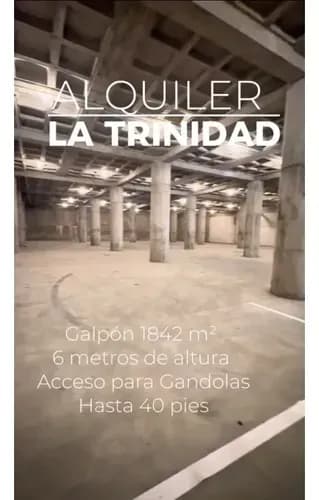 Alquiler Galpon La Trinidad 1.842 M2 - 6 Metros De Altura
