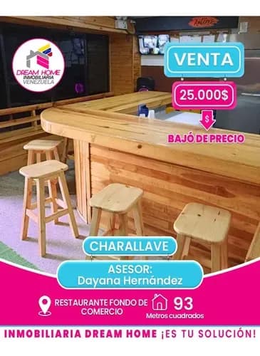 Restaurante Fondo De Comercio En Venta Charallave
