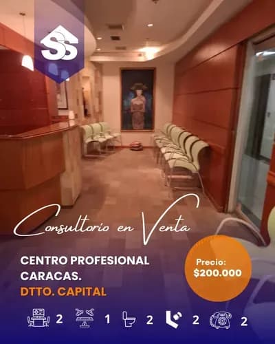 Código: F. F-021 Inmobilia Ss Ofrece Un Espacio Médico Ubicado En El Centro Profesional Caracas, Diseñado Para Garantizar Comodidad, Funcionalidad Y Equipamiento Óptimo Para La Práctica Profesional.