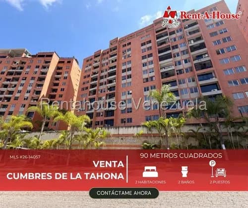 Apartamento En Venta Cumbres De La Tahona Caracas 2 Hab. Mls: #26-14057