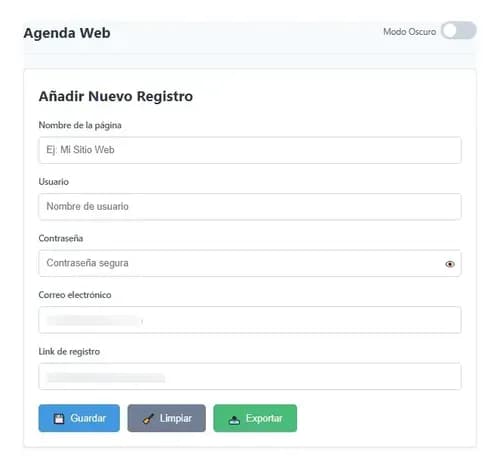 Plantilla Html Personalizable - Gestor De Contraseñas