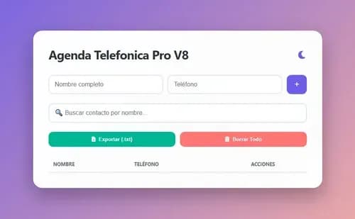 Agenda Telefonica En Html