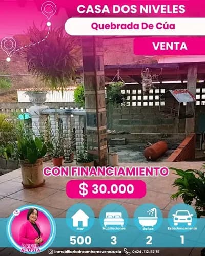 Casa Esquina Dos Niveles En Venta Qda. De Cúa