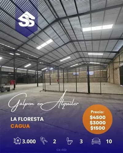 Código: C. V.-002 Galpones En Alquiler En Zona Industrial De Cagua - Inmobilia Ss C.a. Tipo De Inmueble: Galpón Industrial Propietario: Inmobilia Ss C.a.