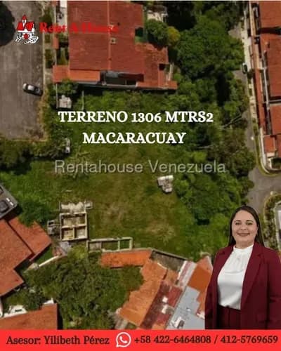 Terreno En Venta, Macaracuay 1306 Mtrs2 Mls #26-11724