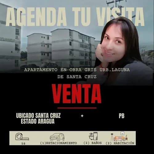 Venta Apartamento Obra Gris Urb. Laguna Santa Cruz