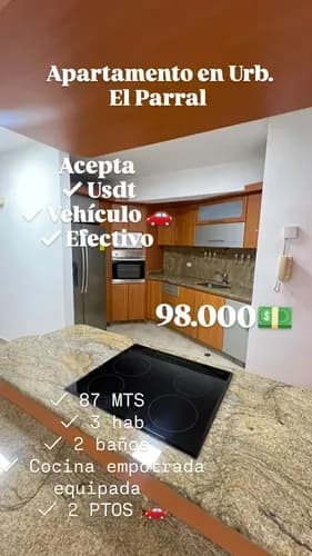 Apartamento En El Parral Semiequipado Se Acepta Vehiculo Como Parte Del Pago (ch)