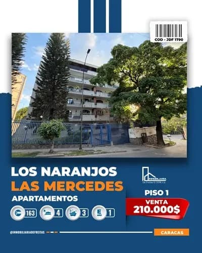 Apartamento En Venta En Los Naranjos. Caracas