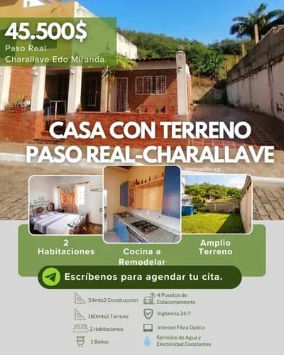 Casa En Paso Real Con Terreno
