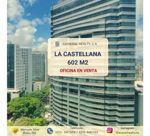 Oficina Amoblada En Venta La Castellana 602 M2