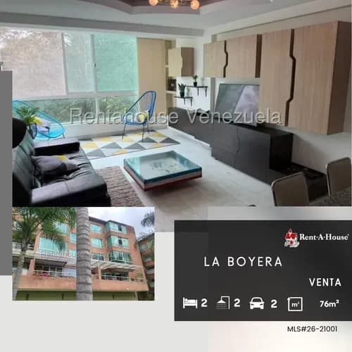 Apartamento En Venta En La Boyera. Resd. Los Bambues. Amoblado #26-21001