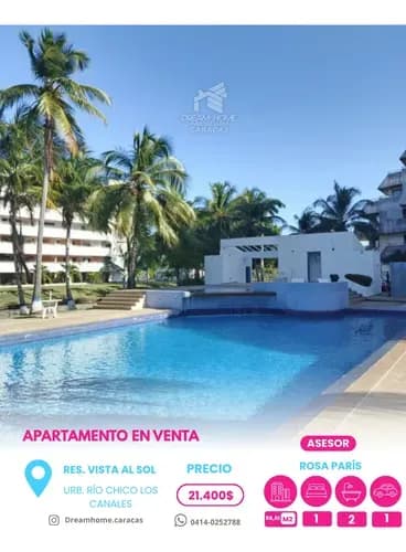Apartamento En Venta En Res. Vista Al Sol Urb. Río Chico Los Canales