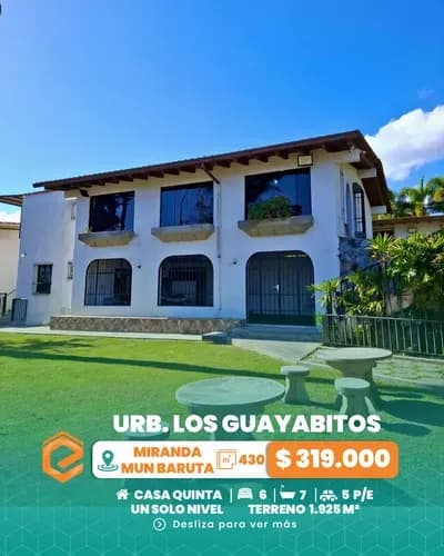 Casa Con Hermosa Vista Urbanización Los Guayabitos Municipio Baruta Miranda Caracas Jardines Y Terraza Un Solo Nivel Lista Para Habitar