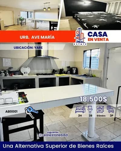 Townhouse En Venta Urb. Ave María / Yare.