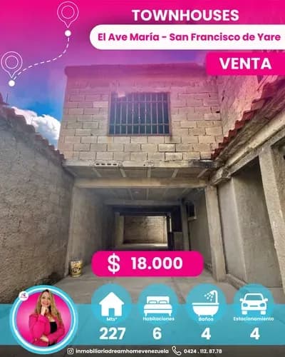 Townhouses En Venta El Ave María San Francisco De Yare