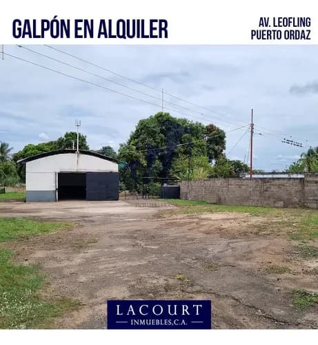 En Alquiler. Amplio Terreno Con Galpón Ubicado En La Av. Loefling - Sector La Esperancita En Puerto Ordaz
