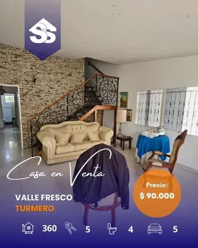 Cod. C. V. 002... Equipada Y Lista! Casa De 335 M2 En Urb. Valle Fresco - $90,000 ¿buscas Una Casa Que Lo Tenga Todo? Inmobilia Ss Pone A Tu Disposición Esta Propiedad Excepcional!!!